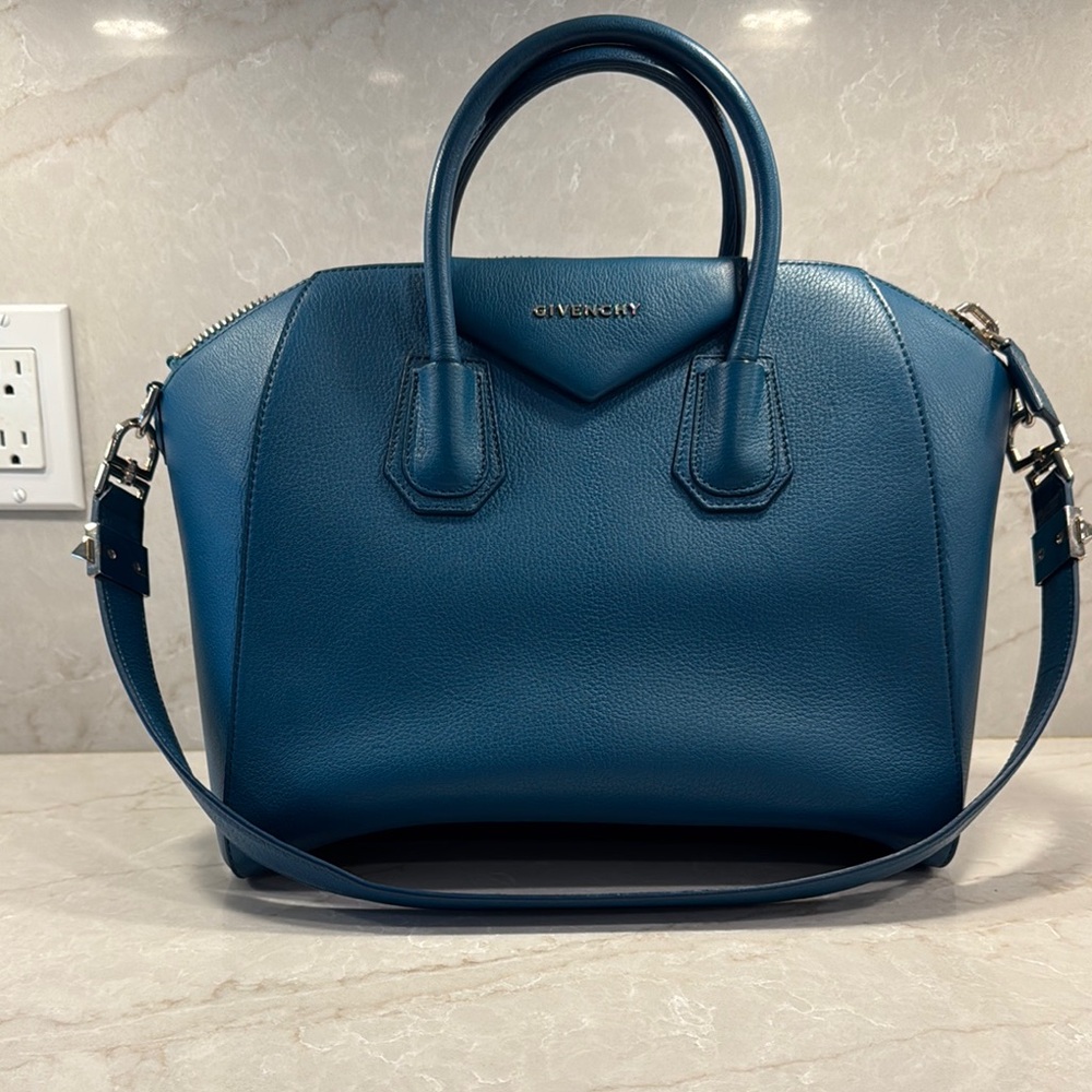 Givenchy Blue Leather Handbag